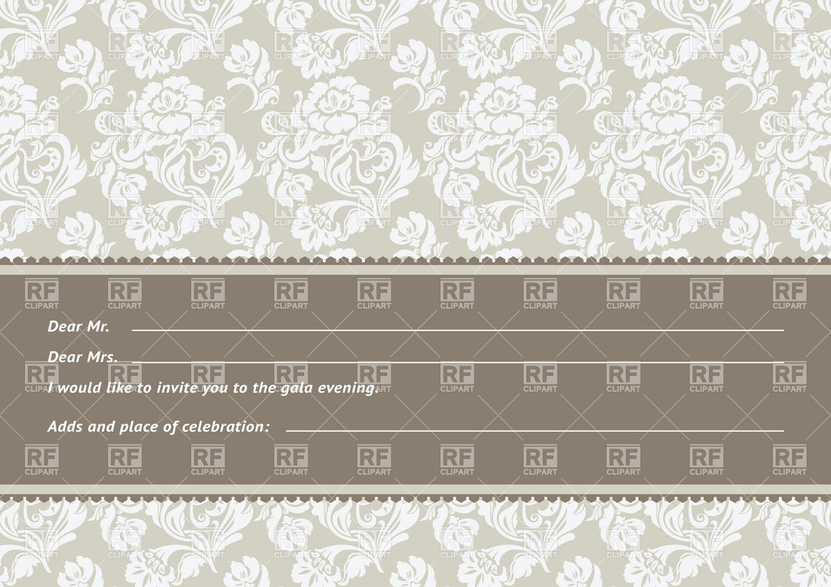 Wedding Invitation Or Greeting Card Template Download Royalty Free