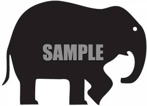Silhouette Of An Elephant   Royalty Free Clipart Picture