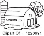 Barn Clipart Black And White 1220991 Clipart Of A Black And White Barn