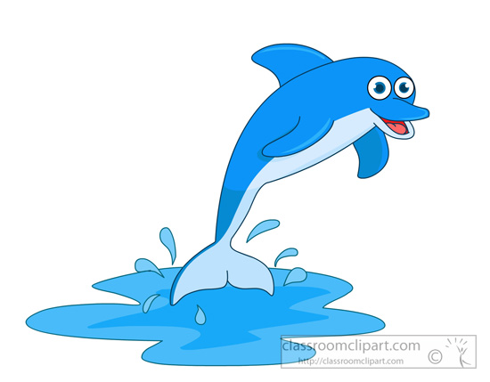 Dolphin Clipart   Dolphin Jumping Out Of Water   Classroom Clipart