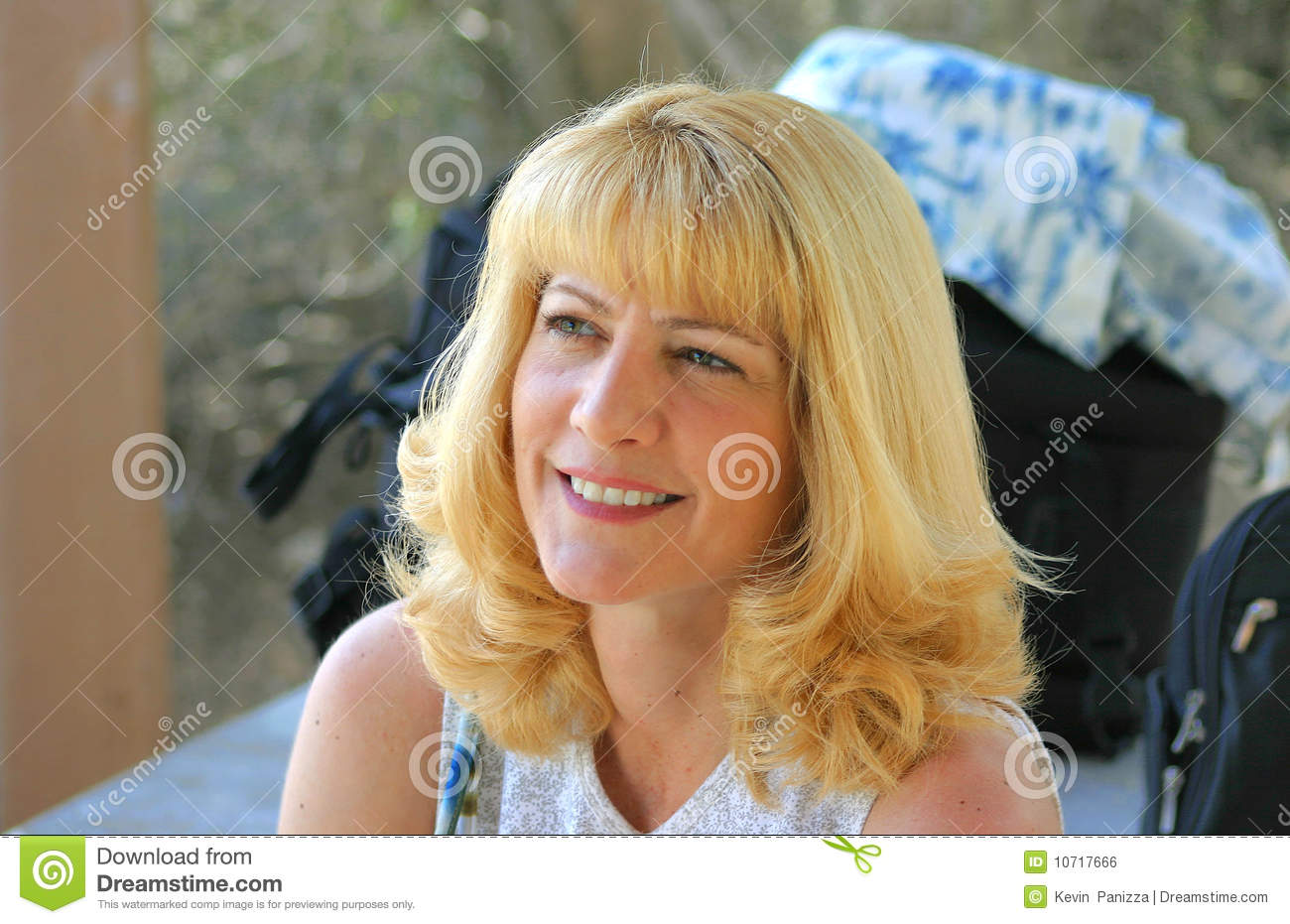 Cute Blonde Mom Looking Up Royalty Free Stock Image   Image  10717666