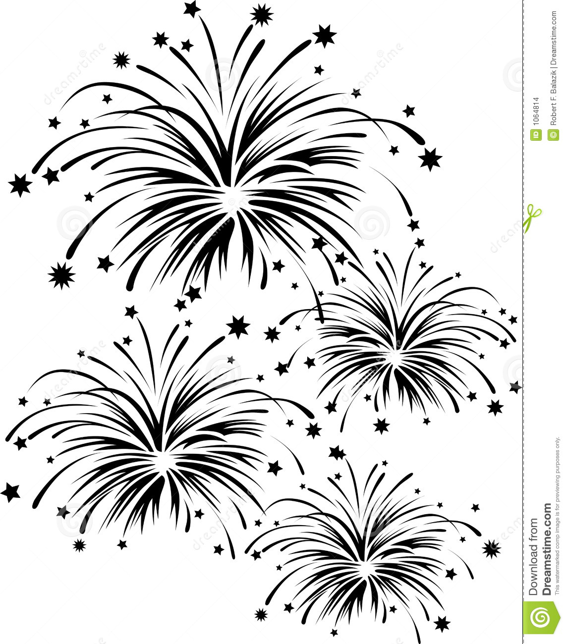 Raster Graphic Depicting A Fireworks Display