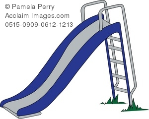 Clip Art Illustration Of A Playground Slide   Acclaim Stock