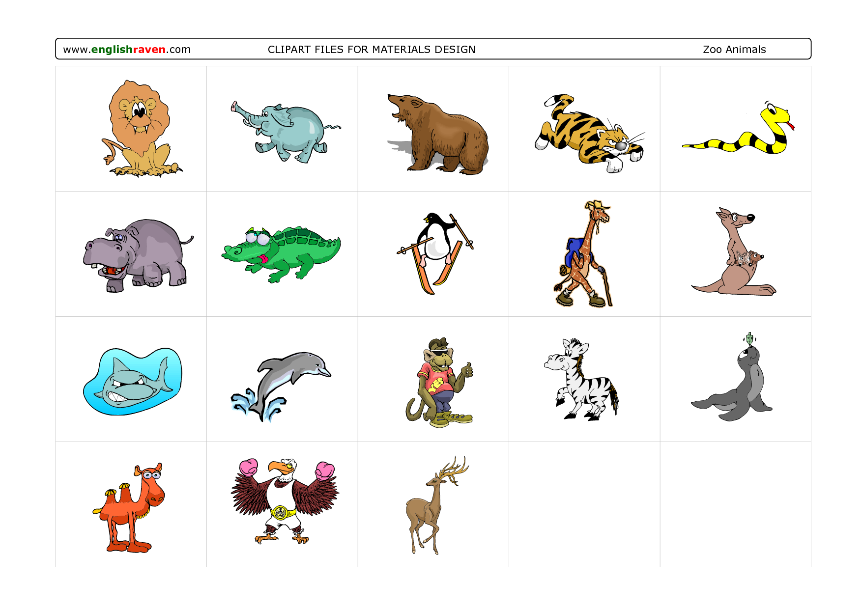 Group Of Zoo Animals Clipart Zoo Animals Clip Art