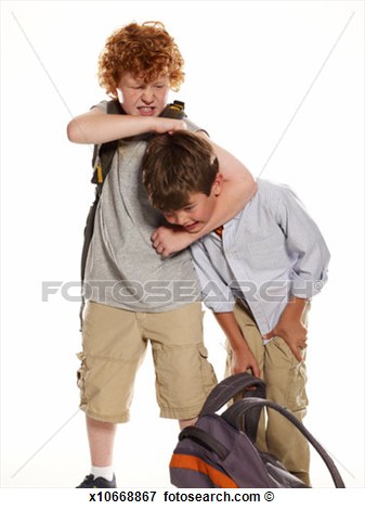 Picture   Boy  6 8  Being Bullied By Older Boy  9 11   Fotosearch
