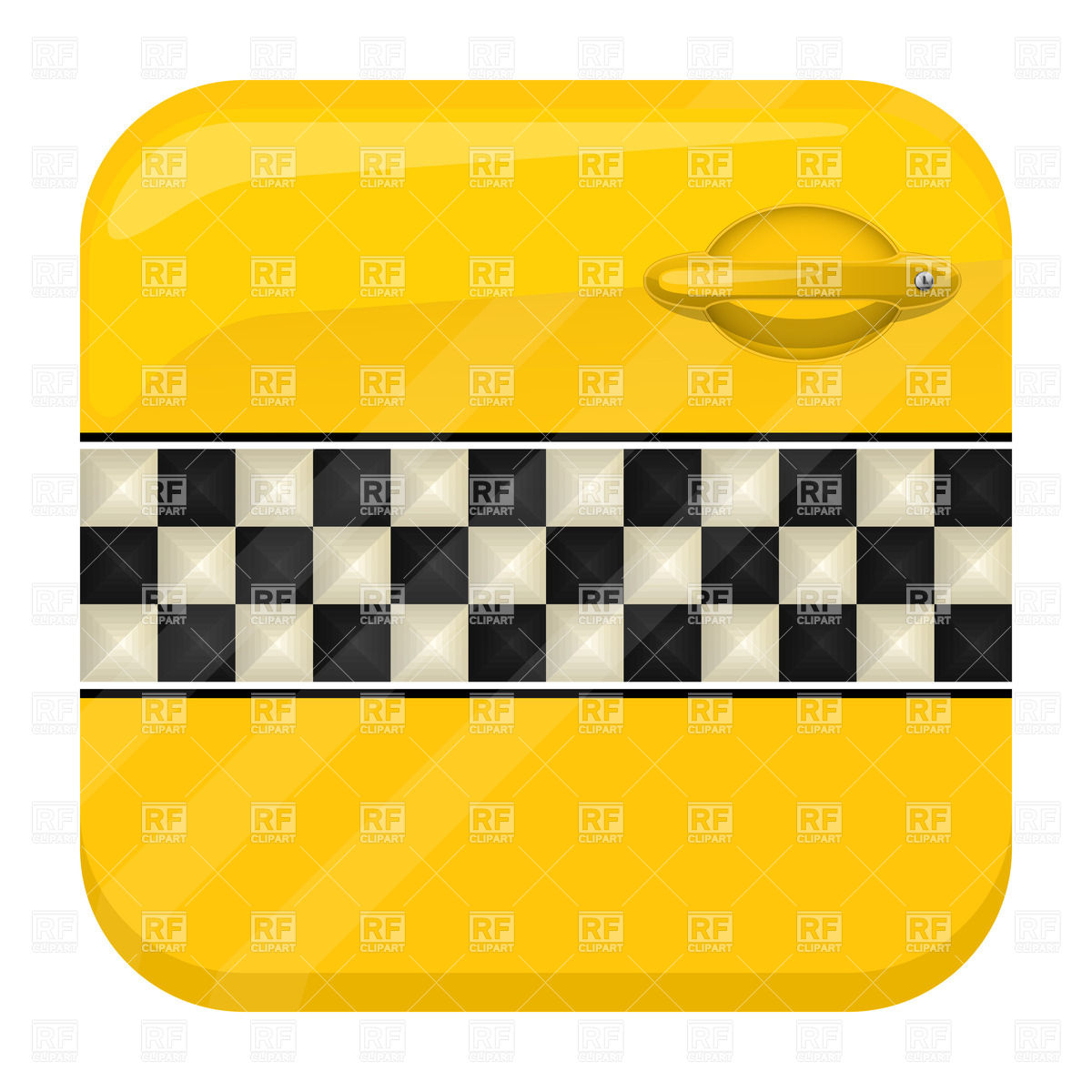 Taxi Door With Handle   App Icon Download Royalty Free Vector Clipart    