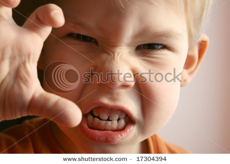 The Little Boy Represents Anger    Picture Stock Photo Stock