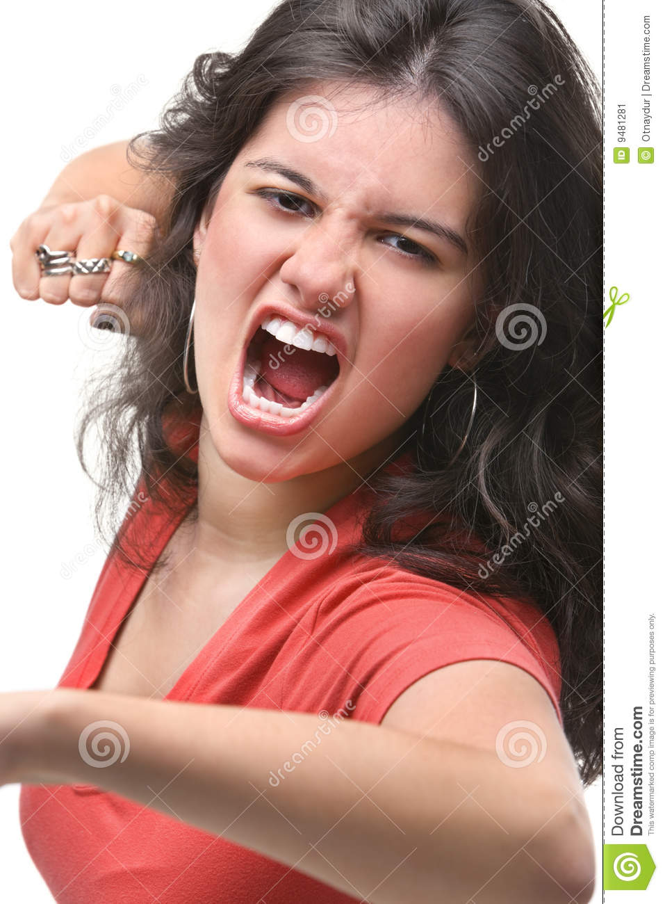 Young Female Expressing Her Anger Stock Image   Image  9481281