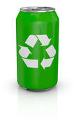 Aluminum Can With Recycling Symbol   Clipart Graphic