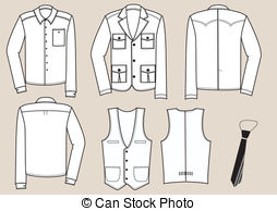 Clothes For Men Illustration  Vector Clothing Eps Vector