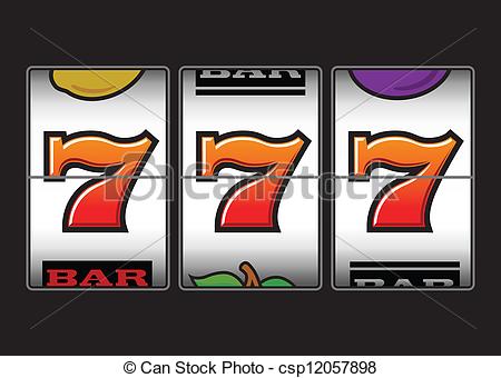 Eps Vectors Of Lucky Triple Sevens Slots Machine   Winner Triple