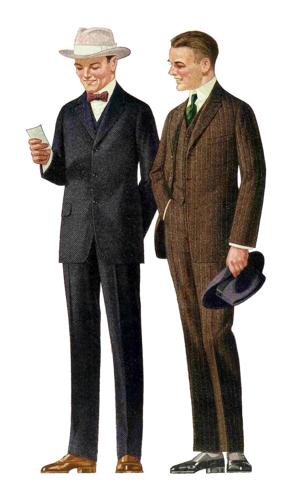       Free Fashion Clip Art  1915 Men S Suits 2 Vintage Fashion Graphics