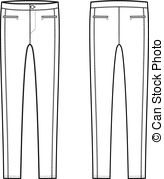 Skinny Pants   Vector Illustration Of Womens Skinny Pants