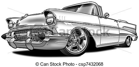 57 Chevy Clipart Stock Illustration   57