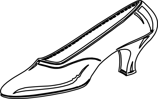 Cinderella Clipart Black And White Woman S Shoe Outline Hi Png