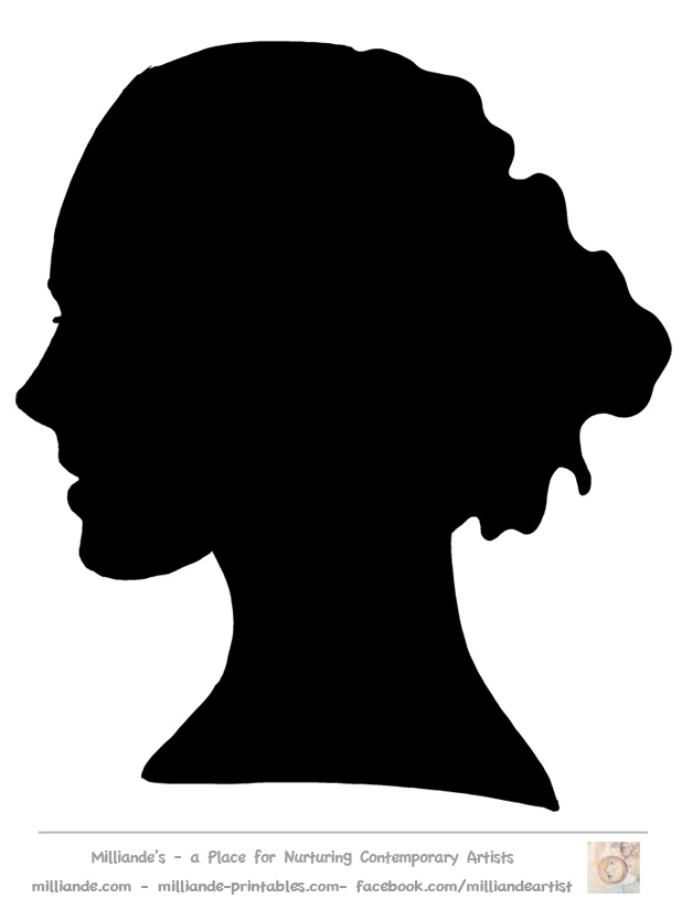 Face Silhouette Woman Stencilface Silhouette Collection Of Stencil