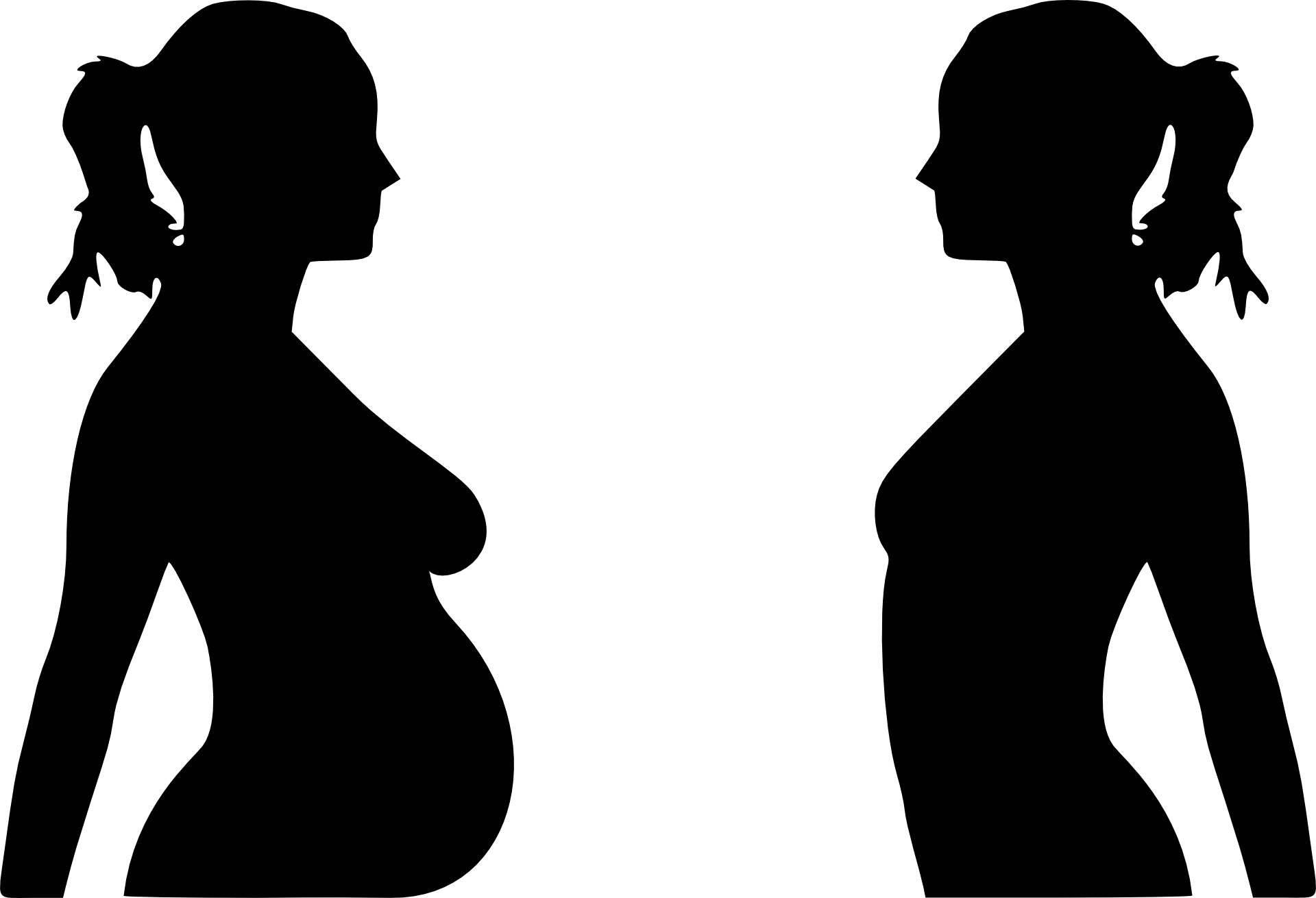 Pregnant Woman Silhouette Clip Art Free Free Cliparts That You Can