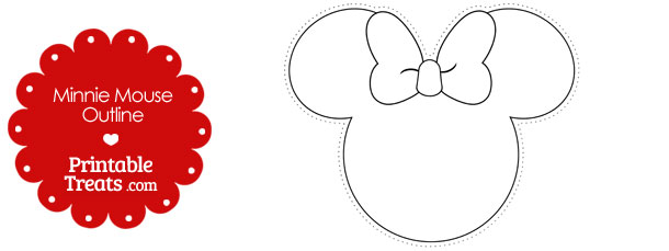 Printable Minnie Mouse Outline