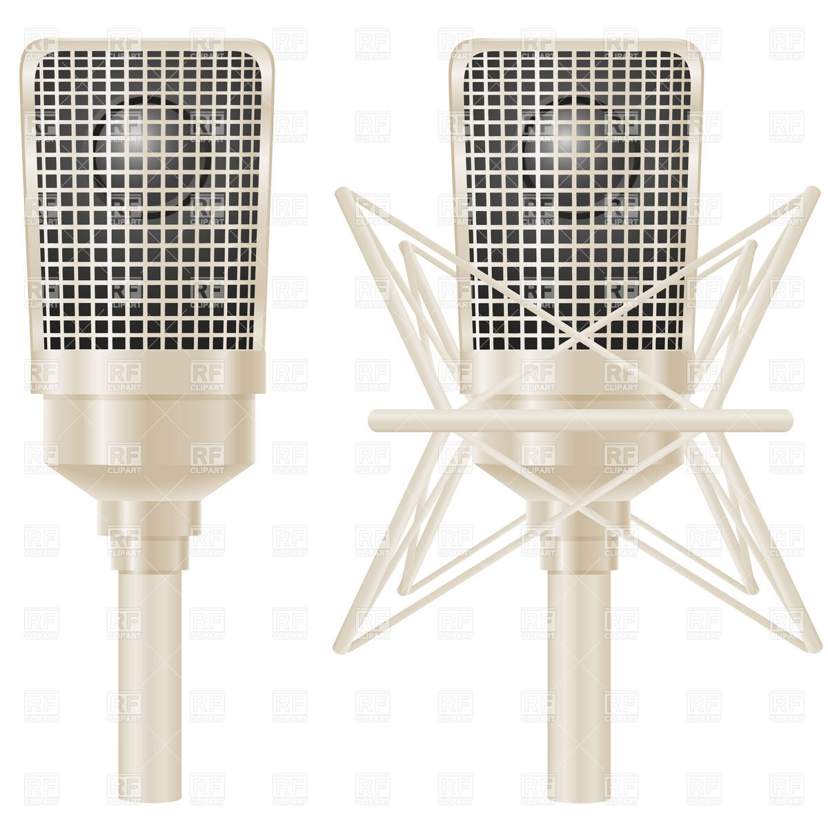 Professional Studio Microphone Objects Download Royalty Free Vector