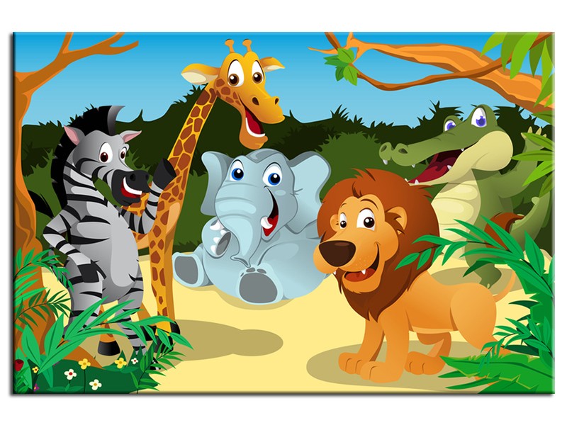 Tableau Enfant Les Animaux De La Jungle