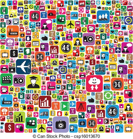 Vectors Illustration Of Business And Social Media Icons Infographics