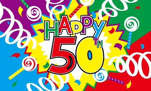 50th Birthday Flag   Happy 50th Birthday Flag   50th Birthday Flags
