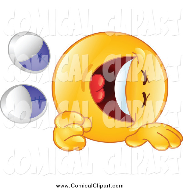 Clip Art Of An Emoticon Rolling On The Floor And Laughing Rotfl