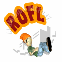 Guy Rolling On Floor Laughing Animated Clipart