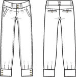 Pants Clip Art Black And White Canstock2540505 Jpg