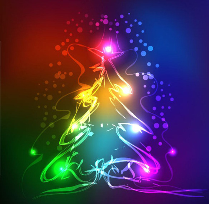 Abstract Neon Christmas Tree Vector Graphic   Bing Gallery