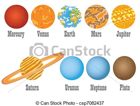 Planets In Order Clipart