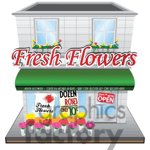 Royalty Free Vintage Flower Shop Clipart Image Picture Art   384644