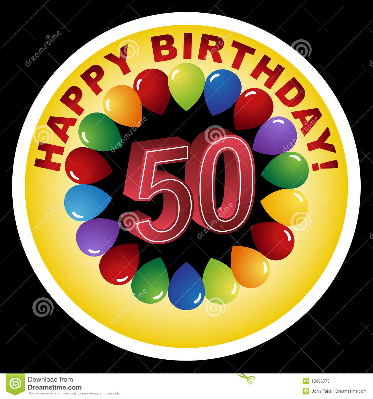 Happy 50th Birthday  Royalty Free Stock Photos   Image  15036578