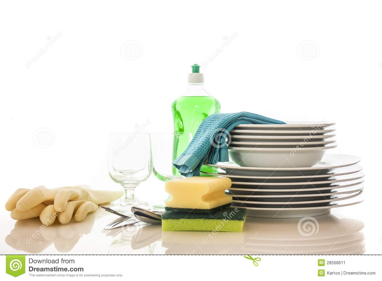 Clean Dishes Stock Image   Image  28568611