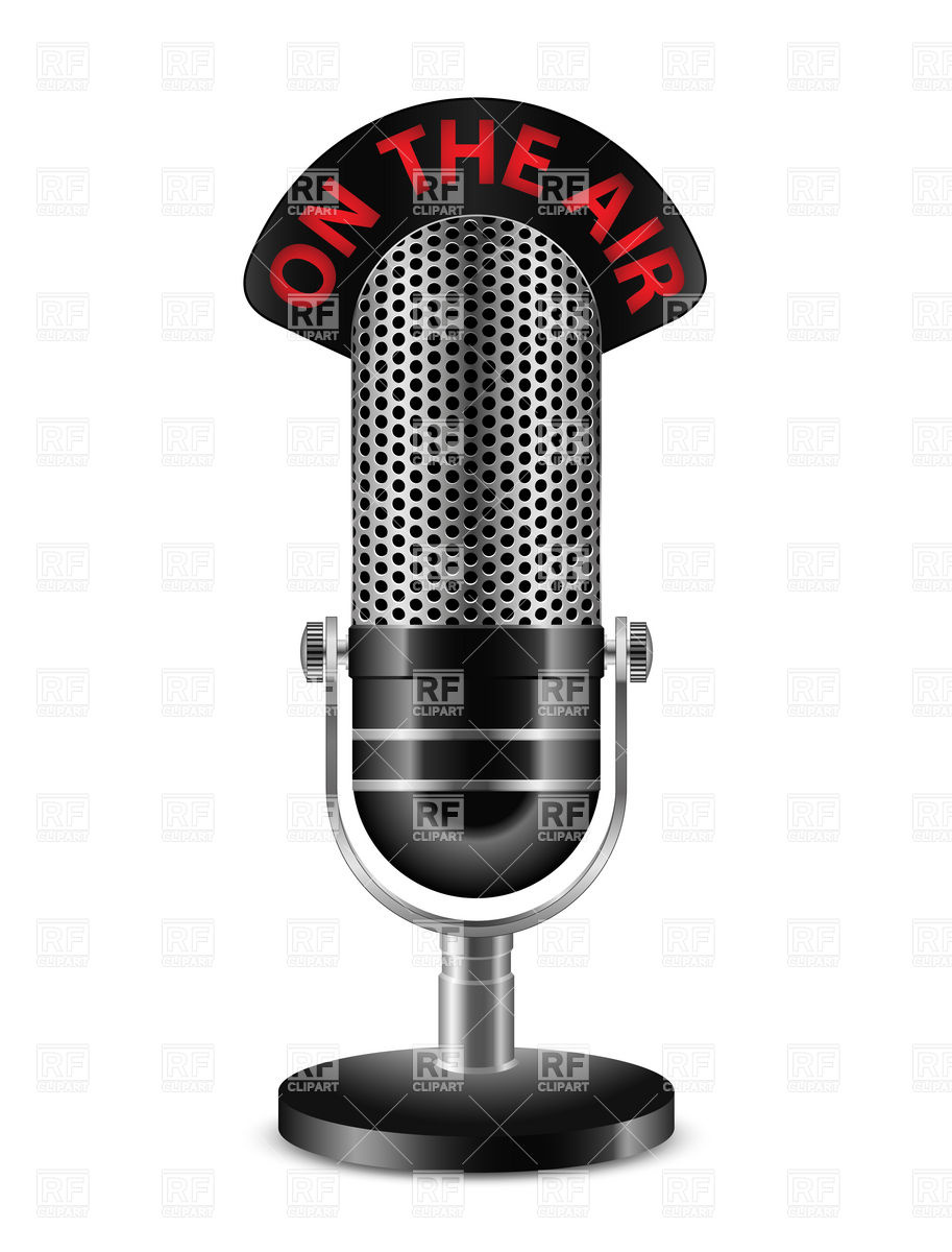 Studio Microphone On Stand Download Royalty Free Vector Clipart Eps