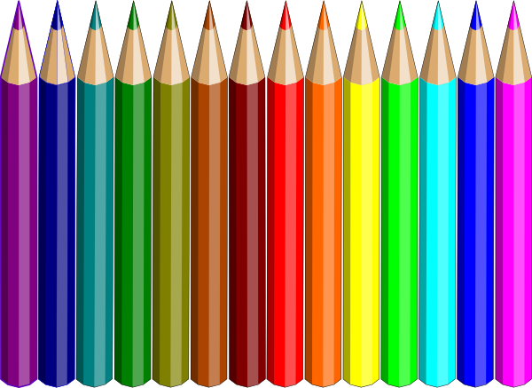 14 Colored Pencils Clip Art At Clker Com   Vector Clip Art Online