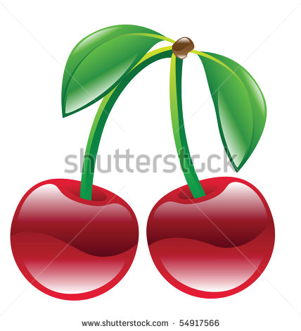 Illustration Of Cherry Fruit Icon Clipart