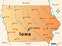 Iowa Map Stock Photo