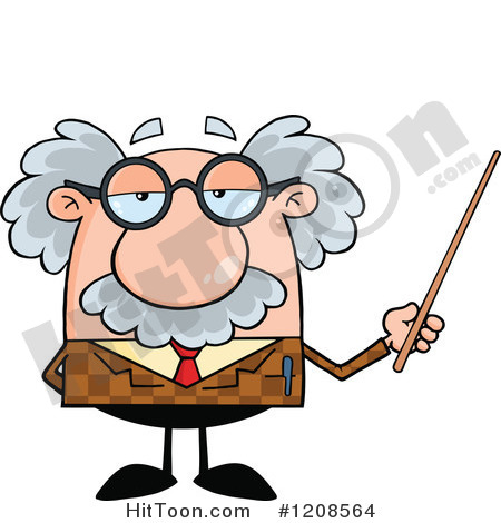 Professor Clipart  1208564  Professor Holding A Pointer Stick By Hit
