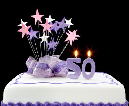50th Birthday Party Cake  Copyright Robynmac At Dreamstime Com