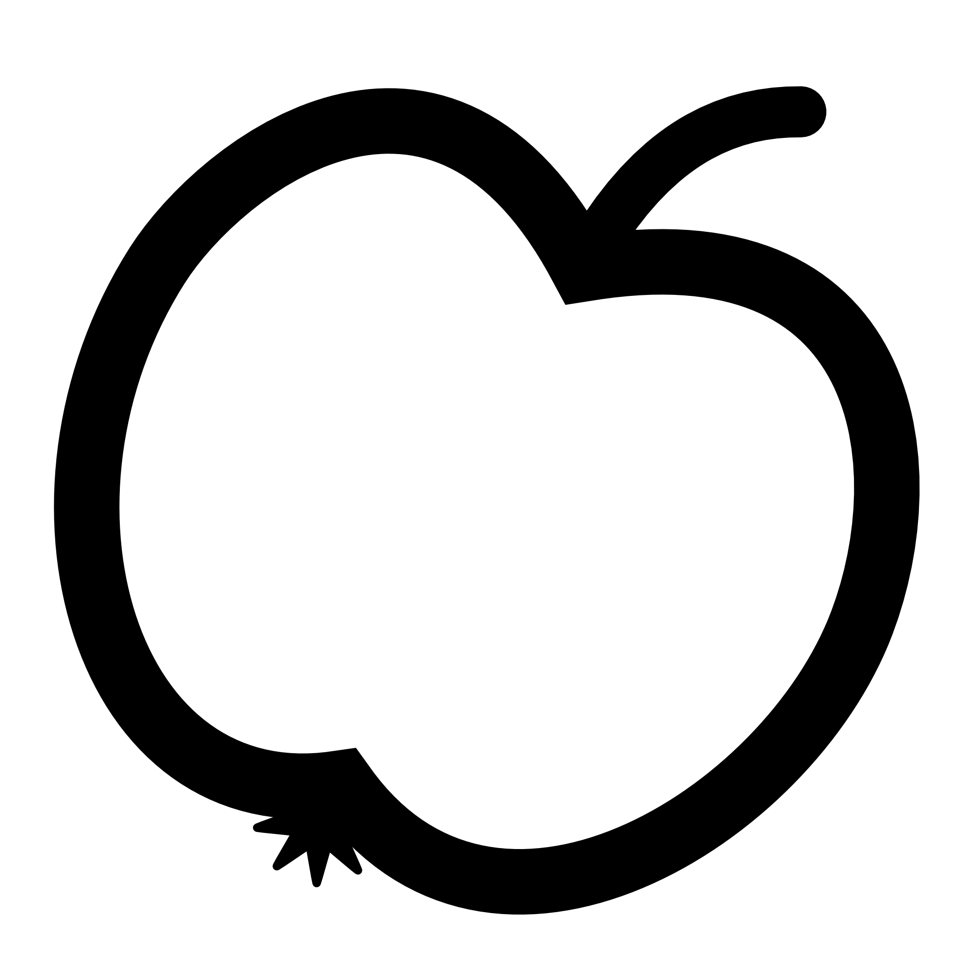 Apple Icon Black White Line Art Scalable Vector Graphics Svg Inkscape    