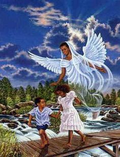 Black African Art   African American Religious Clipart Of Black Angel