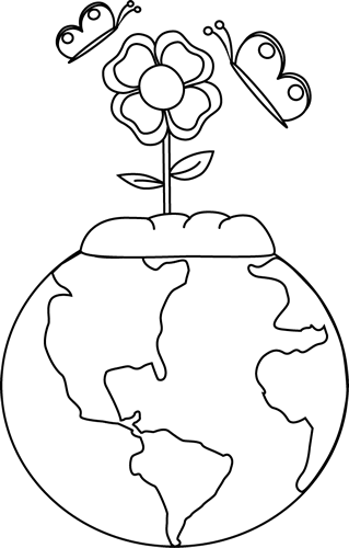 Black And White Earth And Nature Clip Art   Black And White Earth
