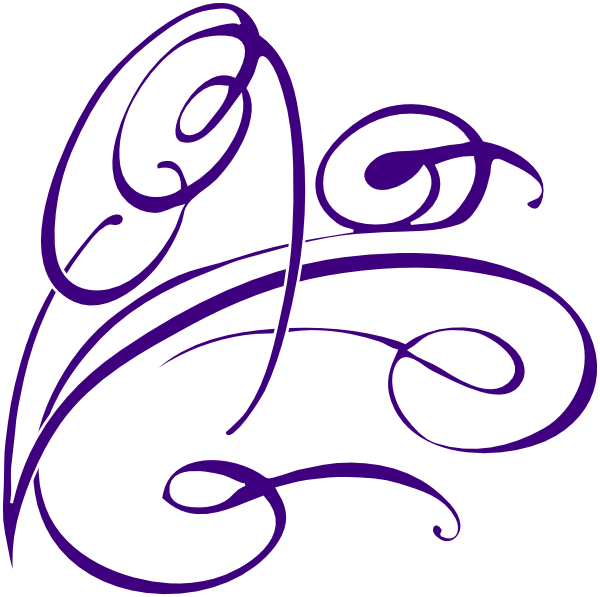 Decorative Swirl Purple Clip Art At Clker Com   Vector Clip Art Online