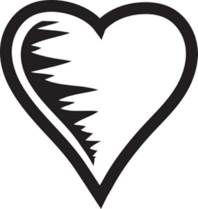 Heart Outline Black And White Black Heart Clip Art Jpg
