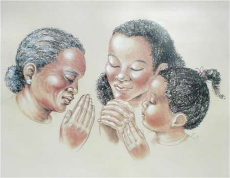 Religious Artdaughters Praying Black Children Praying Religious