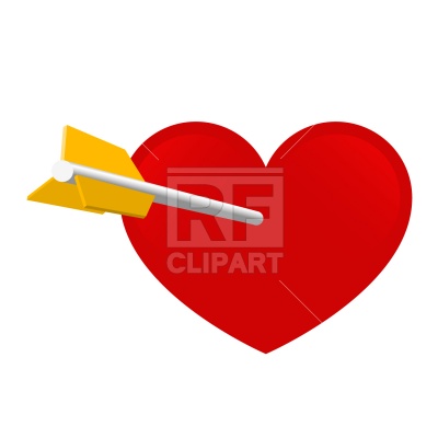Clipart Catalog   Holiday   Arrow And Heart Download Royalty Free