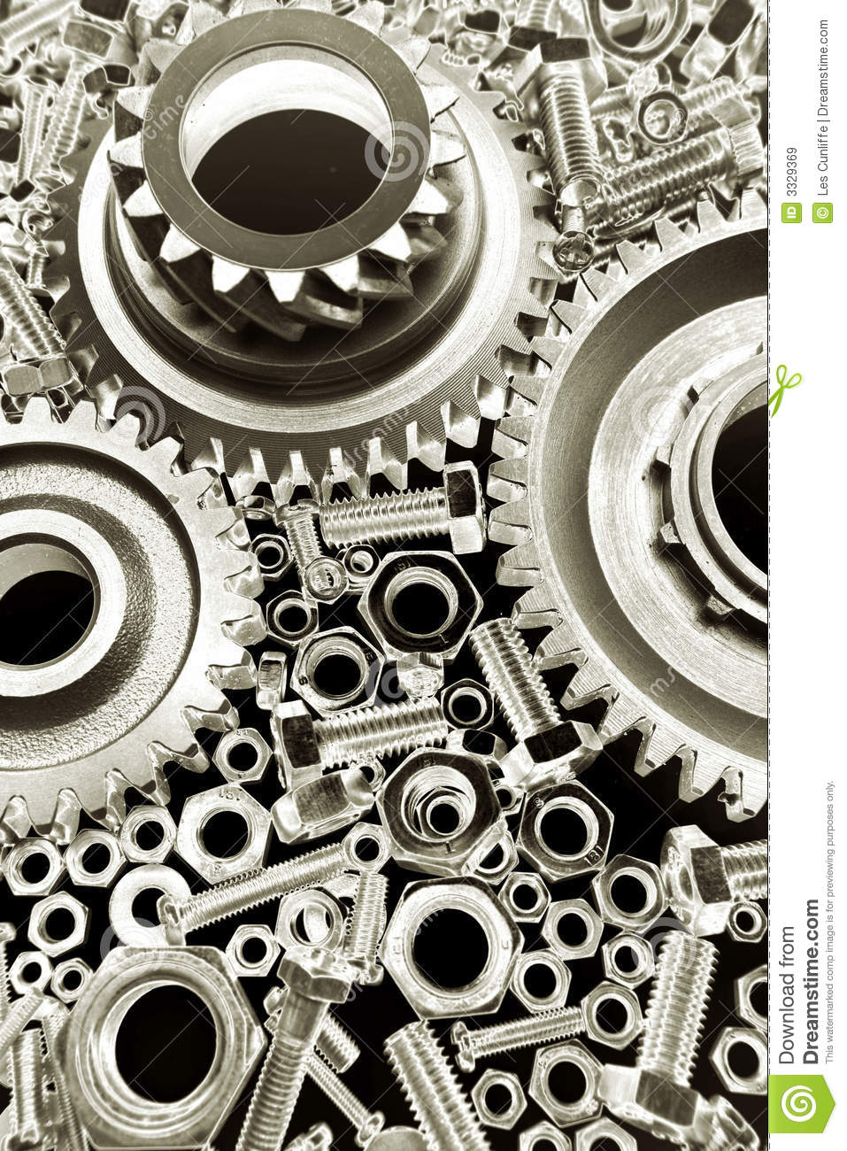 Gears Nuts   Bolts Royalty Free Stock Images   Image  3329369