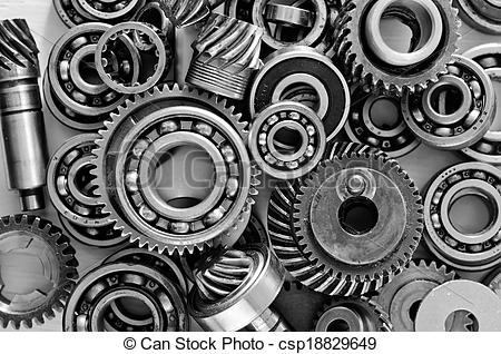 Stock Photo   Metal Gears Nuts And Bolts   Stock Image Images
