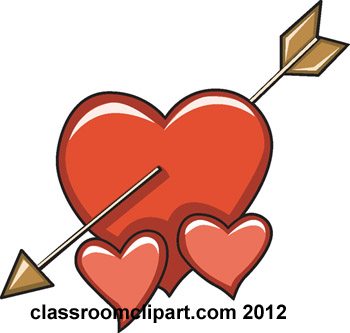 Valentines Day   Heart With Arrow 176   Classroom Clipart